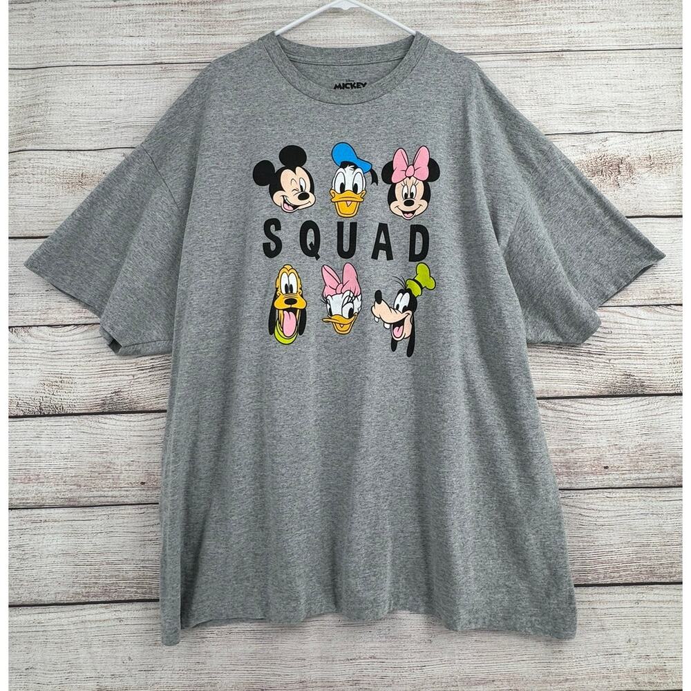 Disney Mickey and Friends Squad T-Shirt Womens‎ 3X Gray Donald Goofy Minnie